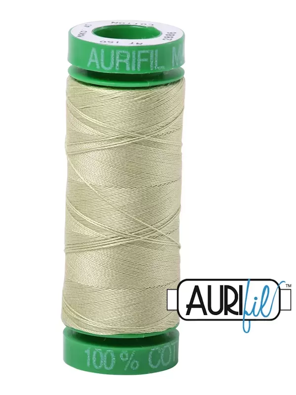 FIL COTON MAKO 40 AURIFIL 2886 Light Avocado - Petite bobine de 150 mètres