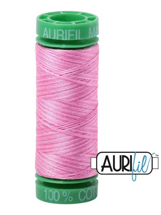 FIL COTON MAKO 40 AURIFIL 3660 Bubblegum - Petite bobine de 150 mètres