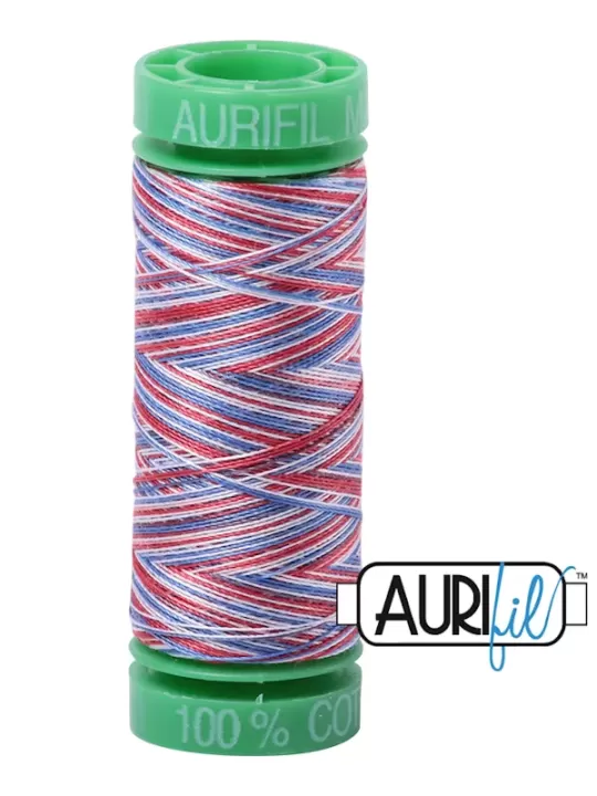 FIL COTON MAKO 40 AURIFIL 3852 Liberty - Petite bobine de 150 mètres