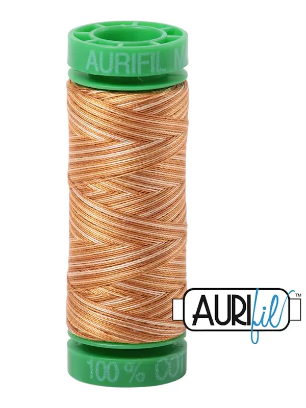 FIL COTON MAKO 40 AURIFIL 4150 Creme Brule - Petite bobine de 150 mètres