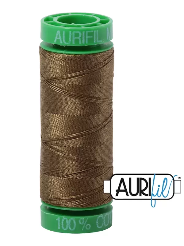 FIL COTON MAKO 40 AURIFIL 4173 Dark Olive - Petite bobine de 150 mètres