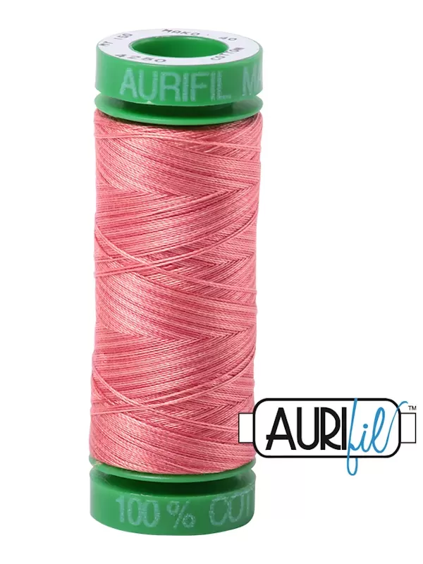 FIL COTON MAKO 40 AURIFIL 4250 Flamingo - Petite bobine de 150 mètres