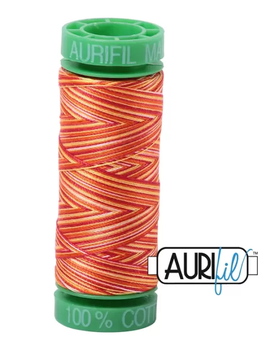 FIL COTON MAKO 40 AURIFIL 4657 Tramonto a Zoagli - Petite bobine de 150 mètres