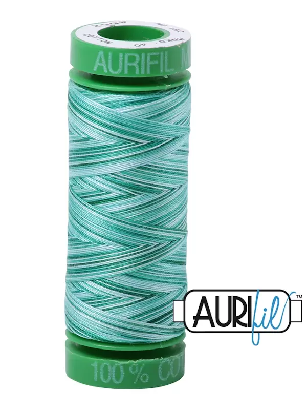 FIL COTON MAKO 40 AURIFIL 4662 Creme de Menthe - Petite bobine de 150 mètres