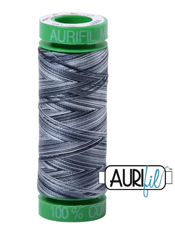 FIL COTON MAKO 40 AURIFIL 4665 Graphite - Petite bobine de 150 mètres